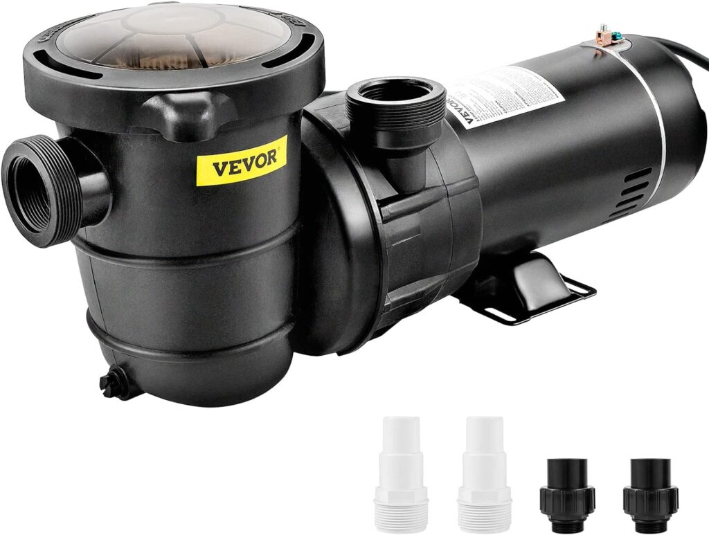 Efficient Flow VEVOR Swimming Pool Pump for Crystal-Clear Waters