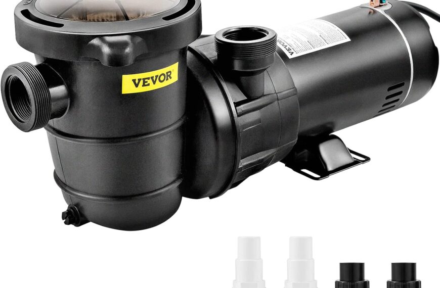 Efficient Flow VEVOR Swimming Pool Pump for Crystal-Clear Waters